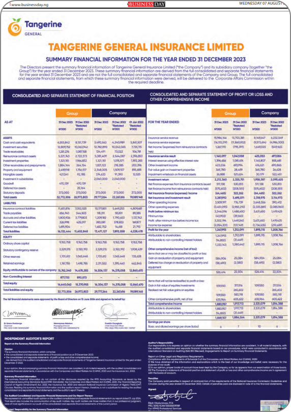 2023 Financial Summary Report